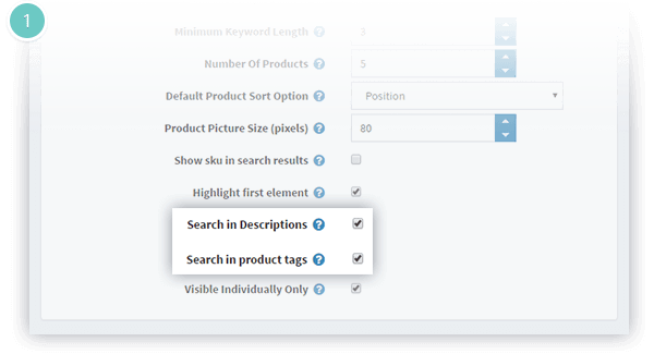 Instant Search Plugin Features - search in product description or tags